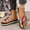Black, variant on Women Embroidery Floral Rainbow Flatform Flip Flops Open Toe Summer Beach Sandals Black 9.5