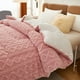 thumbnail image 1 of Manta de piel de cordero suave, 220 x 180 cm, doble capa, lavable, ligera, cálida para todas las estaciones, ideal para sofá o cama, 220 piezas, color rosa Rkxzt, 1 of 9