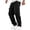Black, variant on Straight Leg Pants for Men, Casual Multi-Pocket Workwear, Polyester Full-Length Trousers, 1 PC