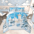 thumbnail image 1 of Manfei Princess Castle Full Size Comforter Sets, Winter Snow Xmas Tree Bedding Comforter Set, Cute Girls Bedding Sets, Microfiber Bedroom Decor, Reversible 3 Pieces, 1 of 6