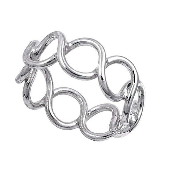 925 Sterling Silver Infinity Carousel Ring Size 12