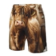 thumbnail image 4 of Fuzoiu Cute Calf Butterflies A Print Men's Beach Shorts,Men's Swim Trunks,Quick Dry Board Shorts with Pockets,Men's Bathing Suits for Surfing, Running, and Casual Wear-Medium, 4 of 6