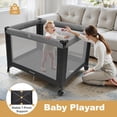 thumbnail image 5 of Vomeast Baby Playard Baby Bassinet,Portable Crib Pack and Play with Toy Bar,Foldable Play Yard(Grey), 5 of 14