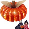 thumbnail image 4 of Ilumina la tapa del tarro de masón calabaza otoño Acción de Gracias decoración de Halloween adorno de luz de calabaza, 4 of 5