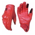 thumbnail image 1 of Guantes Para Motociclista De Piel Rojos Protecciones Y Touch, 1 of 6