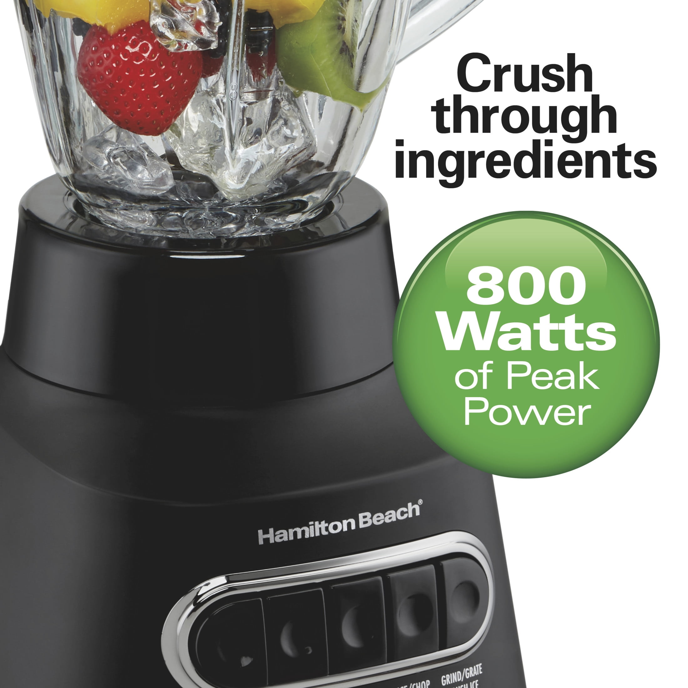 Hamilton Beach 3-in-1 Electronic Kitchen System, Smoothie Blender with 52 oz. Glass Jar, Food Processor Attachment and 20 oz. Travel Jar