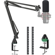 Quadcast Boom Arm with Windscreens for HyperX Quadcast - Scissor Mic Stand and 2 Cable Ties to Compatible