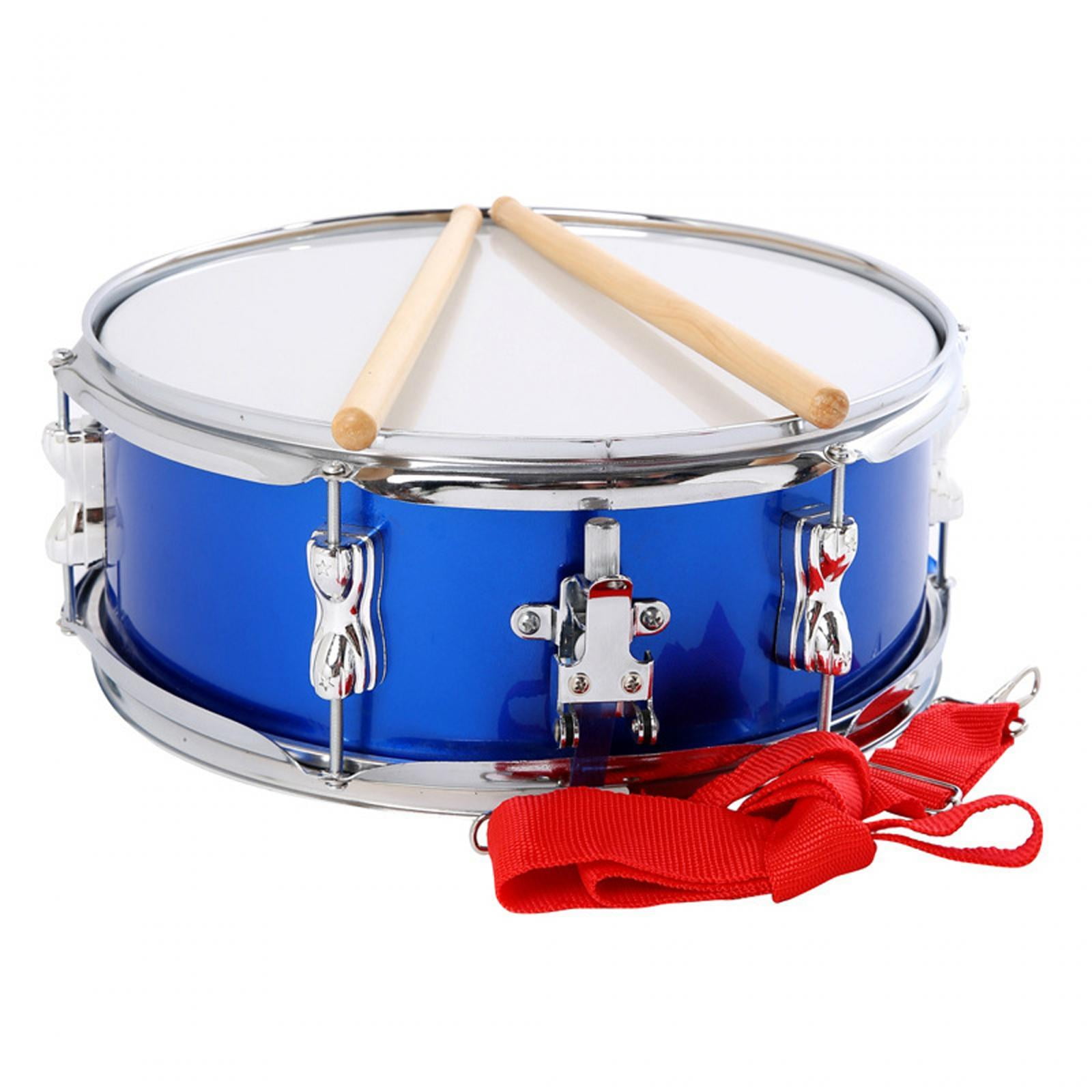 STARTIST 13" Snare Drum Music Drums Portable with Shoulder Strap Percussion Instrument Double Tone Drum for Kids Boys Girls Beginners Blue