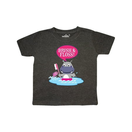 

Inktastic Dental Hygiene Brush and Floss Gift Toddler Toddler Girl T-Shirt