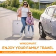 thumbnail image 4 of WINGOMART Ensemble de Bagages 3 Pcs Léger Durable PC+ABS Rigide, Roues Doubles Pivotantes, Cadenas TSA - 20 Po/24 Po/28 Po, 4 of 6