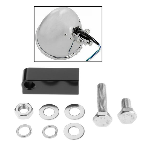 Soporte de extensión de bloque de montaje de faro de motocicleta para FXDWG FXWG Breakout FXCWC Rocker C Negro DYNWAVEMX Montaje de faro