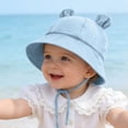 thumbnail image 4 of Kids Sun Hat for Boys Girls Wide Brim Bucket Hat UPF 50+ Sun Protection Hat Breathable Summer Beach Hat 6-12 Months 12-24 Months 2t 3t 4t 5t 6t 7t 8t 9t Children 3-12 Months, 4 of 7