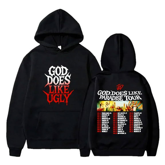 JID God Does Like Paradise Tour 2025 Hoodies Merch Women Men HipHop Long Sleeve Sweatshirts