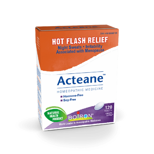 Boiron Acteane, 120 Tablets, Homeopathic Medicine for hot flashes