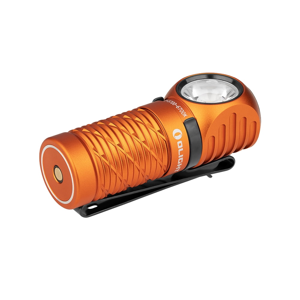 OLIGHT Perun 2 Mini Headlamp 1100 Lumens LED Head Flashlight, Rechargeable Headlight with Red Light Option, Great for Working, Hiking, Camping and Climbing (Orange Cool White: 5700~6700K)