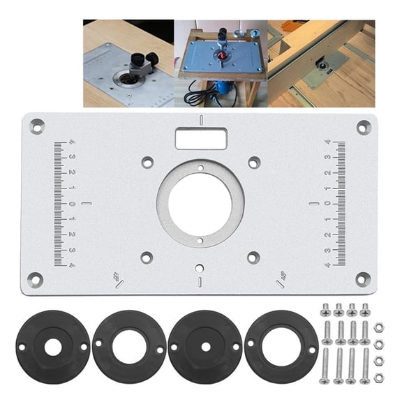 Multifunctional Aluminium Router Table Insert Plate Woodworking Benches Wood Router Trimmer Models Engraving Machine ,Easy to Use