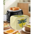thumbnail image 4 of Blue Dragonfly Toaster Cover 4 Slice, Large Kitchen Appliance Covers, Yellow Vintage Art Toaster Oven Cover with Loop, Bread Machine Cover Polyester Dust Cover Protection, 4 of 4
