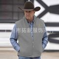 thumbnail image 3 of Chaleco de primavera y otoño para hombre, ropa de calle informal a la moda con solapa y cremallera, chaqueta sin mangas para hombre, abrigo negro Ropa de Trabajo al aire libre de talla grande, 3 of 5