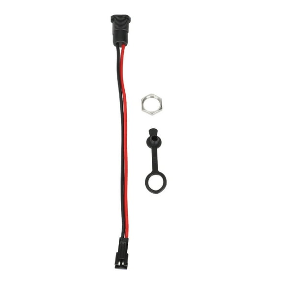 Electric Scooter Charging Sockets 5.5x2.1mm Female Sockets Panel Mount Waterproofs Connector With Cable
