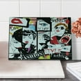 thumbnail image 2 of Feminine Cutting Board, Fashion Girl in Sketch-style Illustration Glamour Modern Model Portrait Art Print, Decorative Tempered Glass Cutting and Serving Board, Small Size, Black Red, by Ambesonne, 2 of 5