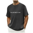 thumbnail image 2 of PNTUTB Men's Fashion Valentine's Day Themed Prints Casual Loose Crew Neck Comfortable Short Sleeve T-shirt, 2 of 6