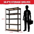 thumbnail image 3 of TrumanPick Garage Shelving Unit 5 Tier Adjustable Storage Shelves Metal Shelf Rack for Basement Pantry Kitchen, 11.9"D x 27.9"W x 58.9"H, 3 of 5