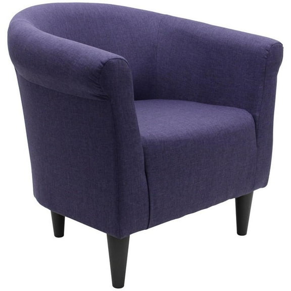 Pemberly Row Traditional Fabric and EPS Club Chair in Purple