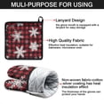 thumbnail image 7 of Red Christmas Snowflake and Plaid Pattern Kitchen Oven Mitt and Pot Holder Sets 4 Pcs for Baking, Cooking and Grilling, Heat Resistant Up To 392 °F, 7 of 7