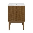 thumbnail image 6 of Bosse 24" Freestanding Bathroom Vanity in Brown Oak with 3-Hole Centerset Sink Top, 6 of 11