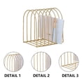 thumbnail image 3 of Gold Metal Wire File Folder Organizer Rack Vertical File Organizer For Desk Binder Holder File Sorter Stand -Style3;, 3 of 6