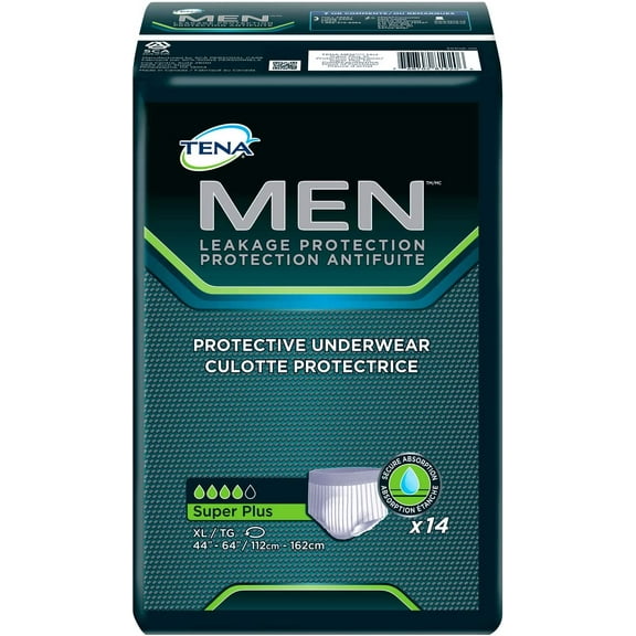 TENA Men Protective Underwear, Super Plus, L/XL, 14 ct