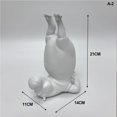 thumbnail image 2 of Hippo Bookend, Heavy Duty Resin Acrobatic Animal Book Stop with Modern Sculptural Design for Bookshelf, Office, Study and Home Decor,A#White, 2 of 9