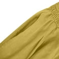thumbnail image 5 of SELONE Palazzo Pants for Women Plus Size Dressy Lounge Pants Cotton Linen Wide Leg Elastic Waist Full Length Trouser Loose Casual Long Beach Pants Solid Yellow S Tall Breathable Summer Clothes, 5 of 5