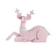 thumbnail image 4 of Estatua de navideño, decoración navideña, colección de adornos para fiestas, decoración del hogar, figura de alce navideño para balcón interior Sentado rosa, 4 of 10