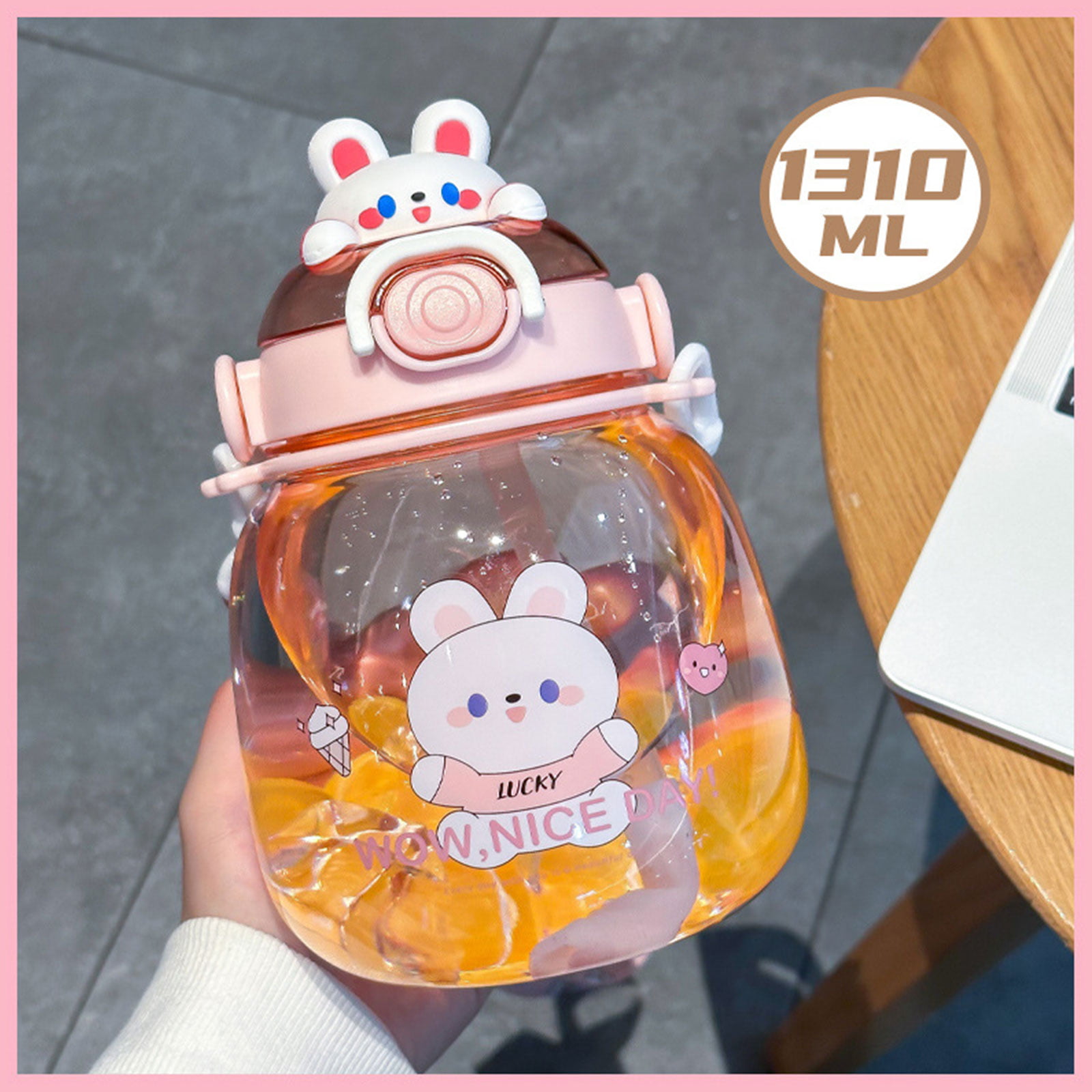 JOUDOO 460ml Summer Cool Water Bottle With Straw Prosted Glass Bottles Women  Girl Student Leakproof Drinkware Best Gift 35 201127 From Kong09, $14.77