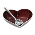 thumbnail image 2 of Tabletop Happy Metal Heart W/Spoon Dish Party Salsa Dips 100198 Garnet, 2 of 3
