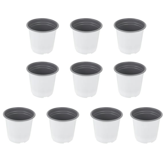 Luxshiny Small Nursery Pots Planting Containers Recycled Plastic 10Pcs 6.5X6.5in