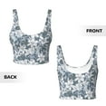thumbnail image 5 of Xecao Lilies Flowers for Sports Bra with Removable Pads, Crop Tank Top Design, Women's Longline Sports Bra - Non-Wired - Large, 5 of 9
