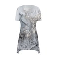 thumbnail image 5 of Hauts d'Été pour Femmes 2023 Coupe Ample Col Rond Manches Courtes T-Shirts Graphiques Rayures Étoiles Blouses Décontractées Confortables, 5 of 5