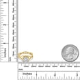 thumbnail image 6 of Gem Stone King 18K Yellow Gold Plated Silver Ring Round Moissanite 1.20cttw, 6 of 6