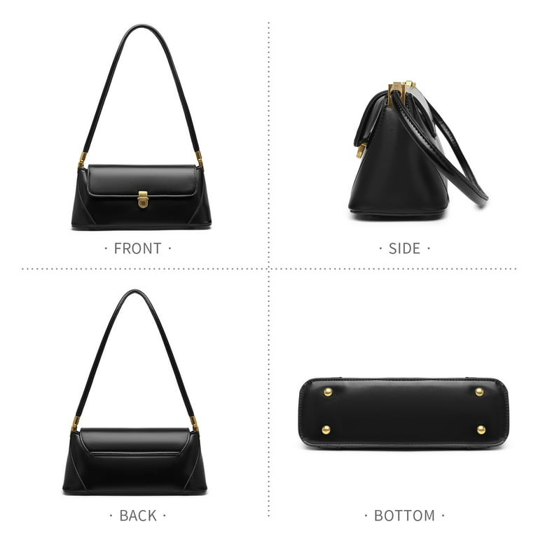 Women 90s Shoulder Bag Leather Purse Classic Clutch Handbag