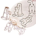thumbnail image 1 of 22cm 1/3 Uds cortadores de galletas de gato forma de trasero de gatito Diy molde para galletas sello utensilios para hornear Shytmv, 1 of 5
