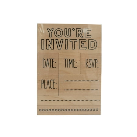 UPC: 0191518392326 | You re Invited Wood Stamp Set by Recollections™