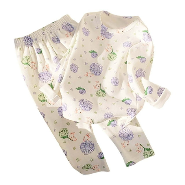 Ensemble de Pyjamas pour Petits Garçons, Haut à Col Rond avec Dessin Animé, Tenue d'Été pour Filles, Pyjamas pour Garçons 4T 5T