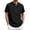 P328 Black, variant on Tfken Summer Casual Tshirts Shirts For Men Solid Color Crewneck Short Sleeve Tops With Button Fashion Breathable Daily Wear Male T-Shirts Classic Black