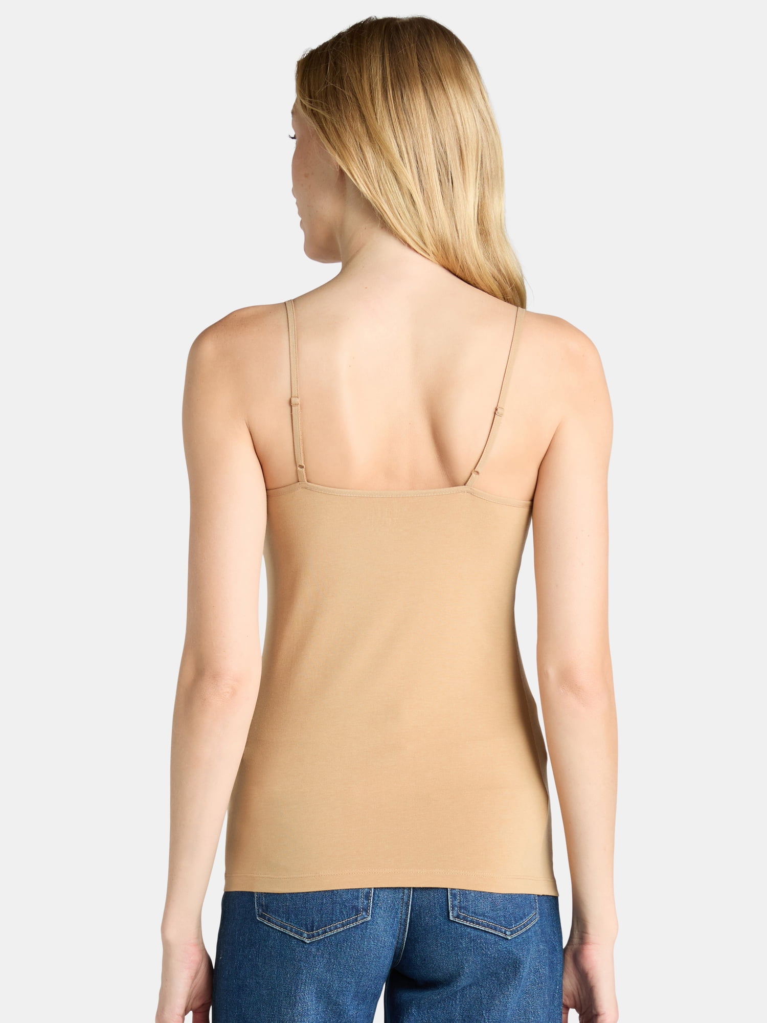 Time and Tru Women's Cami with Adjustable Straps, Sizes XS-XXXL