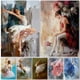 thumbnail image 2 of Póster de bailarina de ballet abstracta, pintura en lienzo e impresiones, imágenes artísticas de pared de acuarela para la decoración del hogar de la sala de estar, 2 of 5