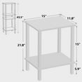 thumbnail image 3 of End Table, Side Table, Nightstand, 2-Tier Storage Shelf, Sofa Table for Small Space, Living Room, Bed Room White, 3 of 17