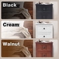 thumbnail image 7 of Vertical 3-Drawer Side Table with Storage, Narrow Desk for Living Room, Bedroom, Office & Entryway, Space-Saving Design, 15.7"D x 11.8"W x 26"H, Walnut, 7 of 7