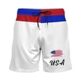 thumbnail image 3 of Boys Shorts Youth Athletic Football Team Shorts Comfortable Breathable Kids Training Running Sports Pants/White/110, 3 of 4